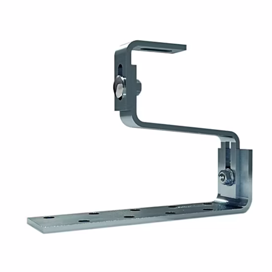 Solar System for Tile Roof Home Solar Power Panel Mounting System C Purlin Bracket with Stainless Steel Hook Solar Energy Aluminium Racking System
